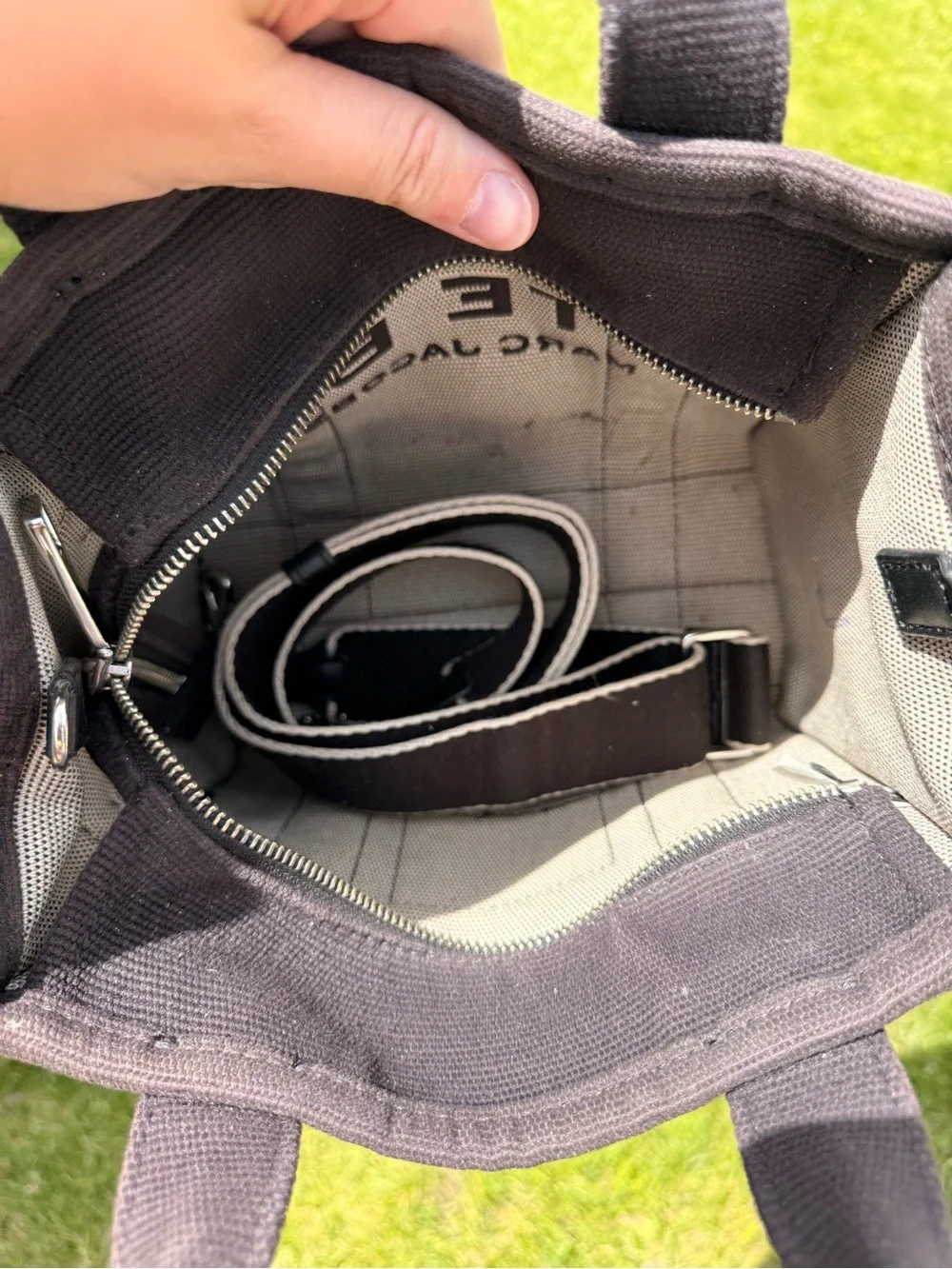 Marc Jacob’s Small black Jacard tote